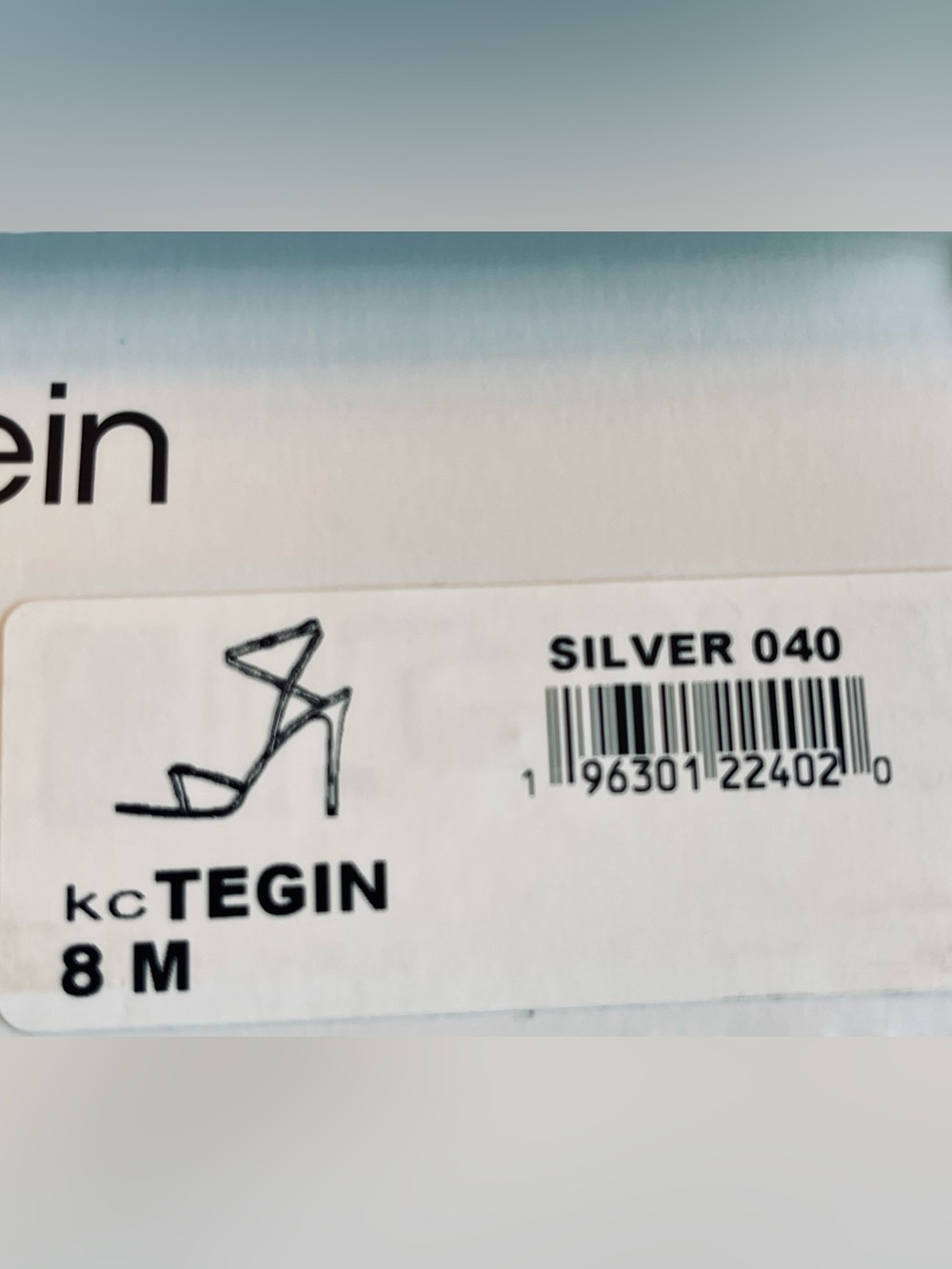 EUC CALVIN KLEIN TEGIN SILVER METALLIC STILETTO DRESS SANDAL SIZE 8M - Picture 15 of 15